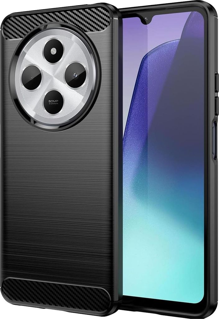 Hülle Carbon für Xiaomi Redmi 14C / Poco C75 Schutzhülle Handy Case TPU Cover Handyhülle