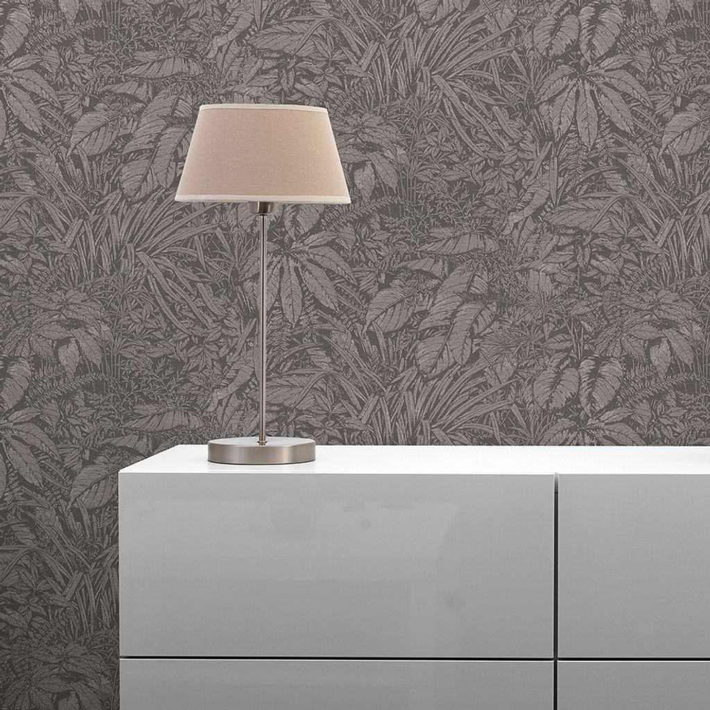 Tapete Camilla Dschungel M1-No.11096 Vlies Grau Schwarz Produktbild 