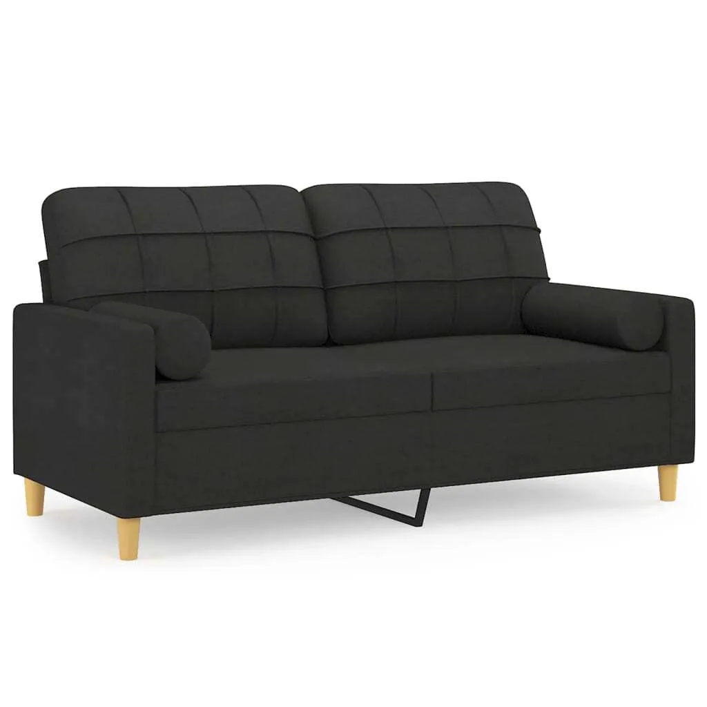 Canapé 2 places compact noir 140 cm pour optimiser votre espace