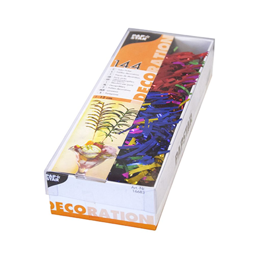 Papstar Deko Picker Partypicker Palmwedel 12cm 144 Stück Produktbild 