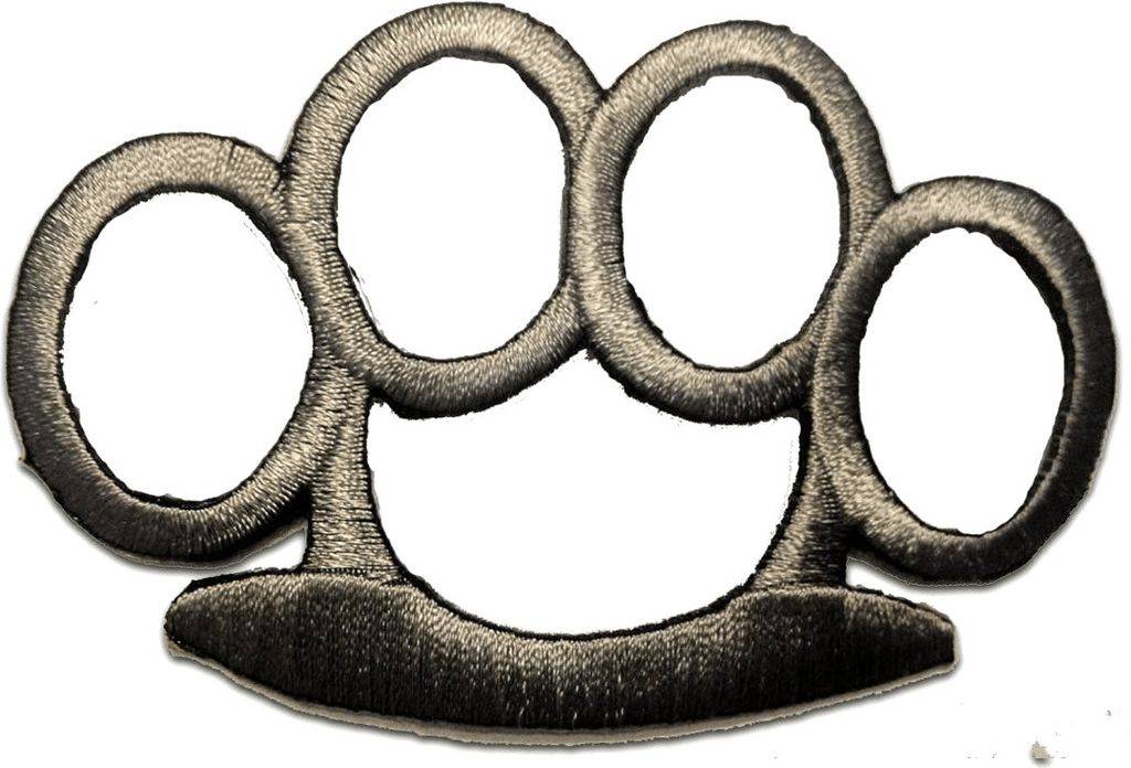 Schlagring - Aufnäher, Bügelbild, Aufbügler, Applikationen, Patches, Flicken, Zum Aufbügeln, Größe: 8.3 x 5.5 cm