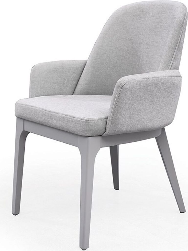 Küchenstuhl Stuhl Esszimmerstuhl Grau Holz Lehnstuhl Holzstuhl Moderne