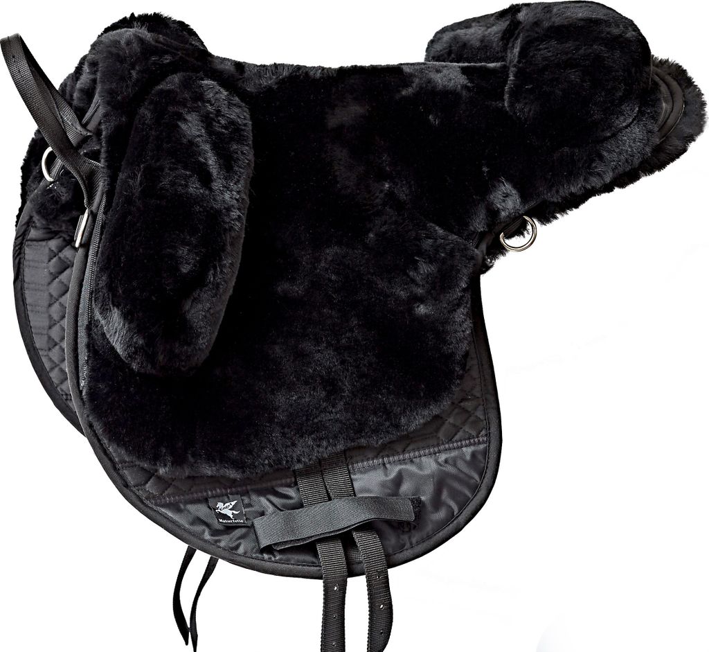 Engel Stable Engel - Fellsattel Lammfell inkl. Distanzgewebe, schwarz / R1 Pony