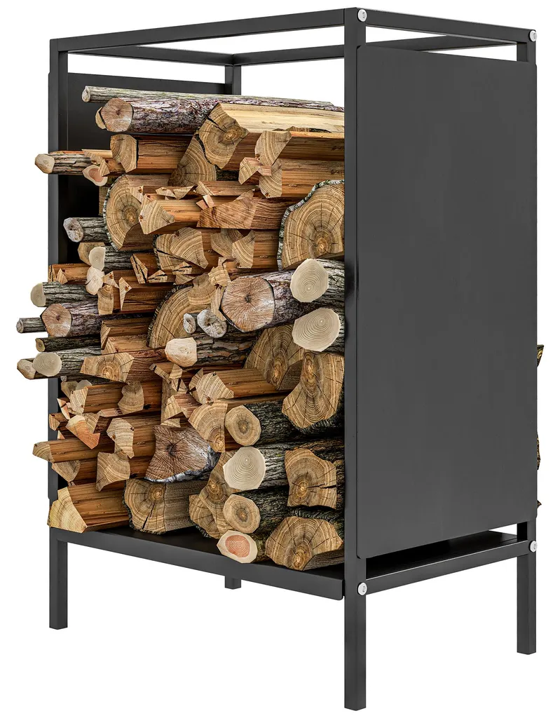 Range bûche intérieur pour optimiser le stockage près du feu