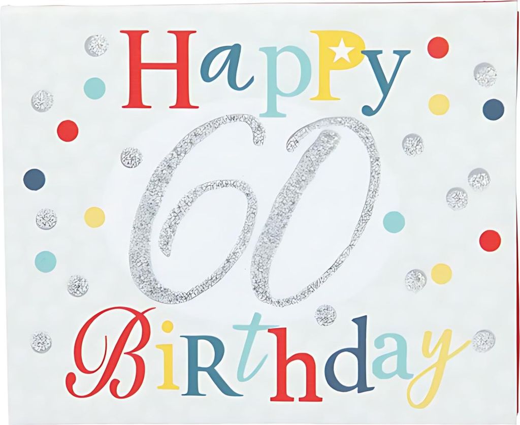 WUNSCHERFÜLLER Soundboxen Zahlengeburtstage 1 Stück - Happy 60 Birthday - zum 60. Geburtstag