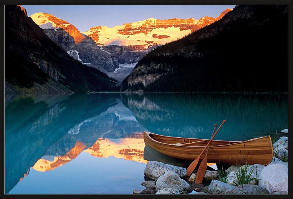 Tableau Paysage Banff Lac Louise - Cadre Noir Shinsuke et Affiche
