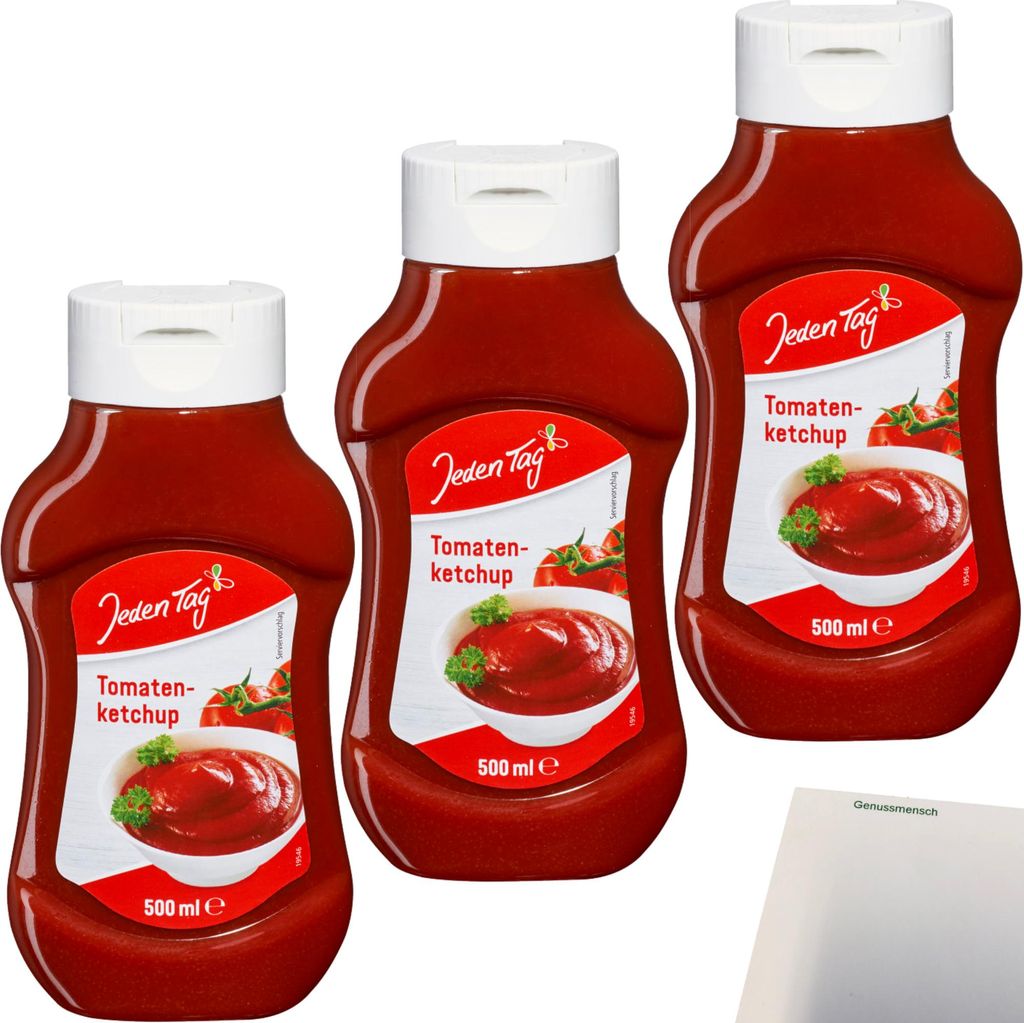 Jeden Tag Tomatenketchup PET-Flasche 3er Pack (3x500ml Produktbild 