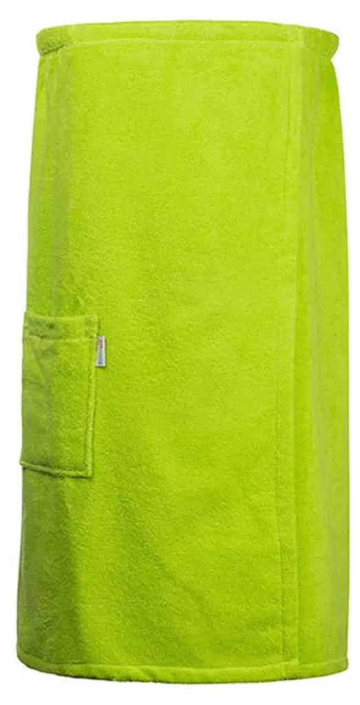 Sarong de sauna drap de bain à scratch réglable couleur jaune citron