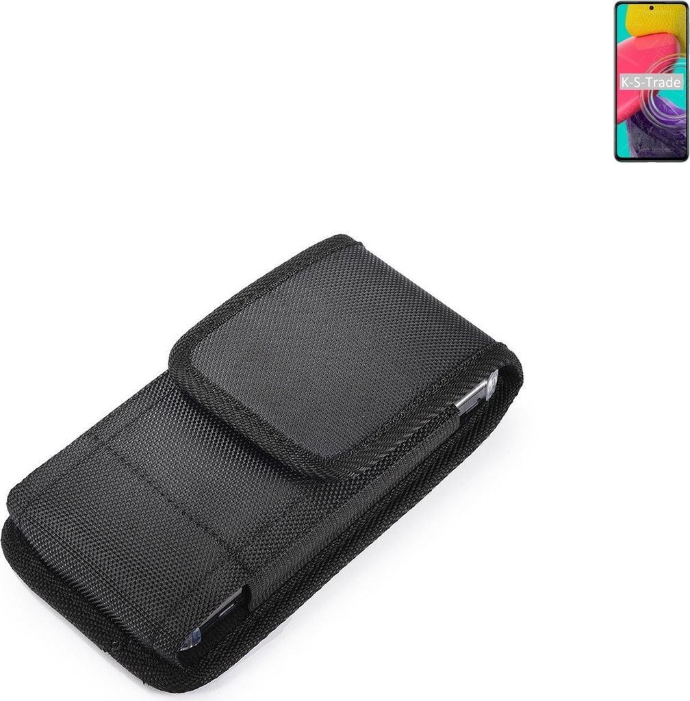 Holster Gürteltasche kompatibel mit Samsung Galaxy M53 5G Holster Gürtel Tasche wasserabweisend Handy Hülle Schutz Hülle Outdoor schwarz K-S-Trade