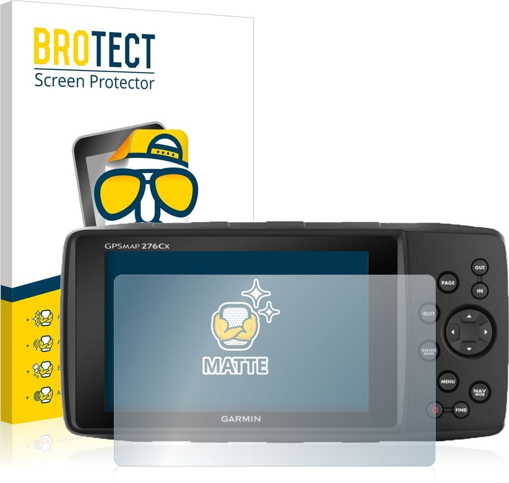 2x BROTECT Schutzfolie für Garmin GPSMAP 276Cx Displayschutz Displayschutzfolie Folie Matt Entspiegelungsfolie