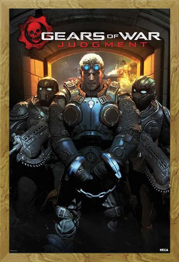 Quadro Gears of War Judgment Cornice Shinsuke MDF Rovere Maxi Poster