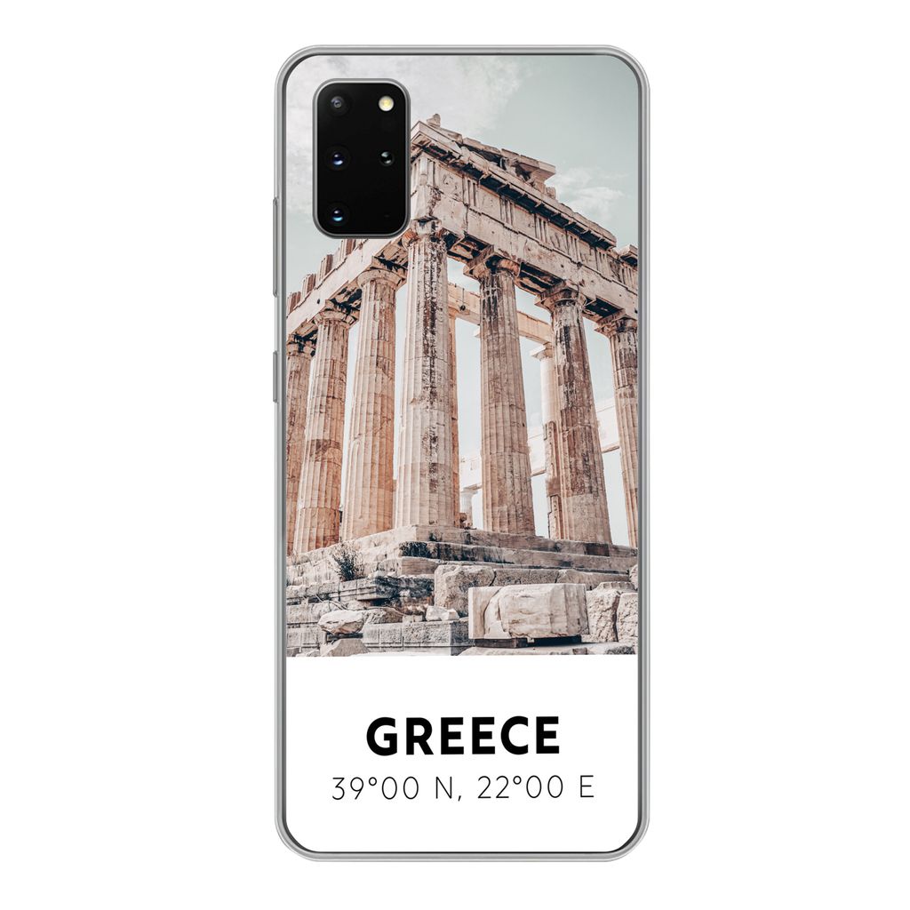 MuchoWow Handyhülle Schutzhülle Hülle für Samsung Galaxy S20 Plus Griechenland - Tempel - Athen Silikon Softcase Handy Hülle - Hartschale