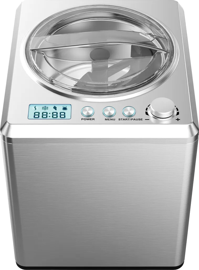 Melissa Turbine à Glace avec Compresseur 180W 2L - Sorbetière Inox