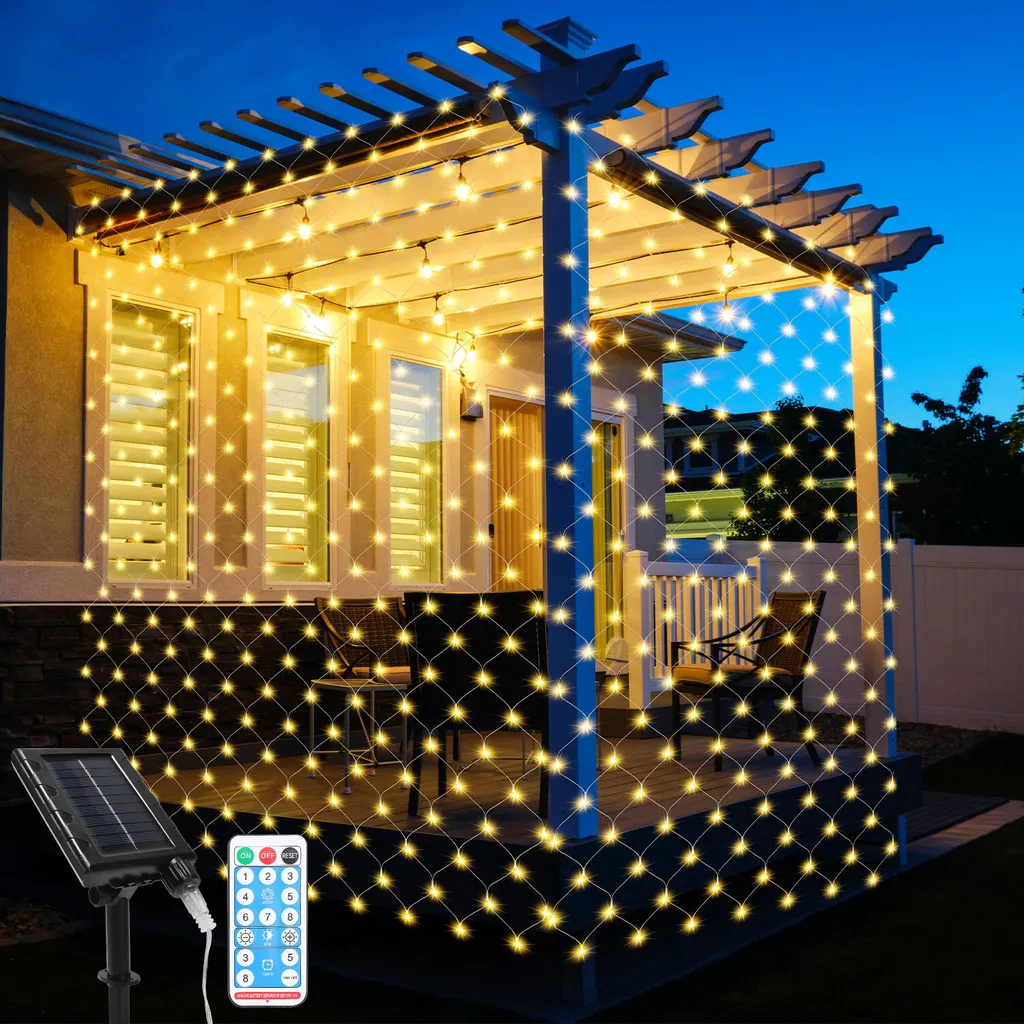 Tenda Luminosa LED Jayseuw 4.5M Solare: Decorazione Professionale IP44