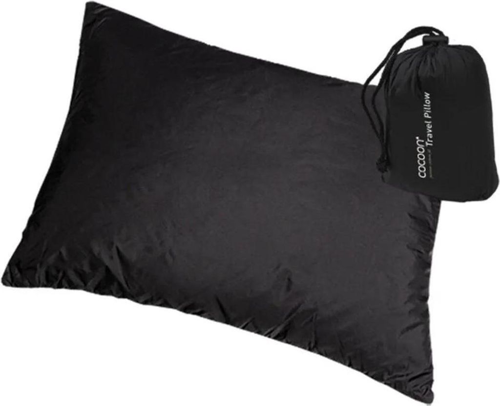 COCOON Travel Pillow black M - Reisekissen mit synthetischer Füllung