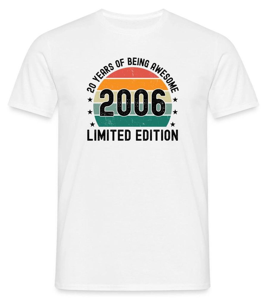 Spreadshirt 20 Years Of Being Awesome 2006 Limited Edition Männer T-Shirt, XXL, Weiß