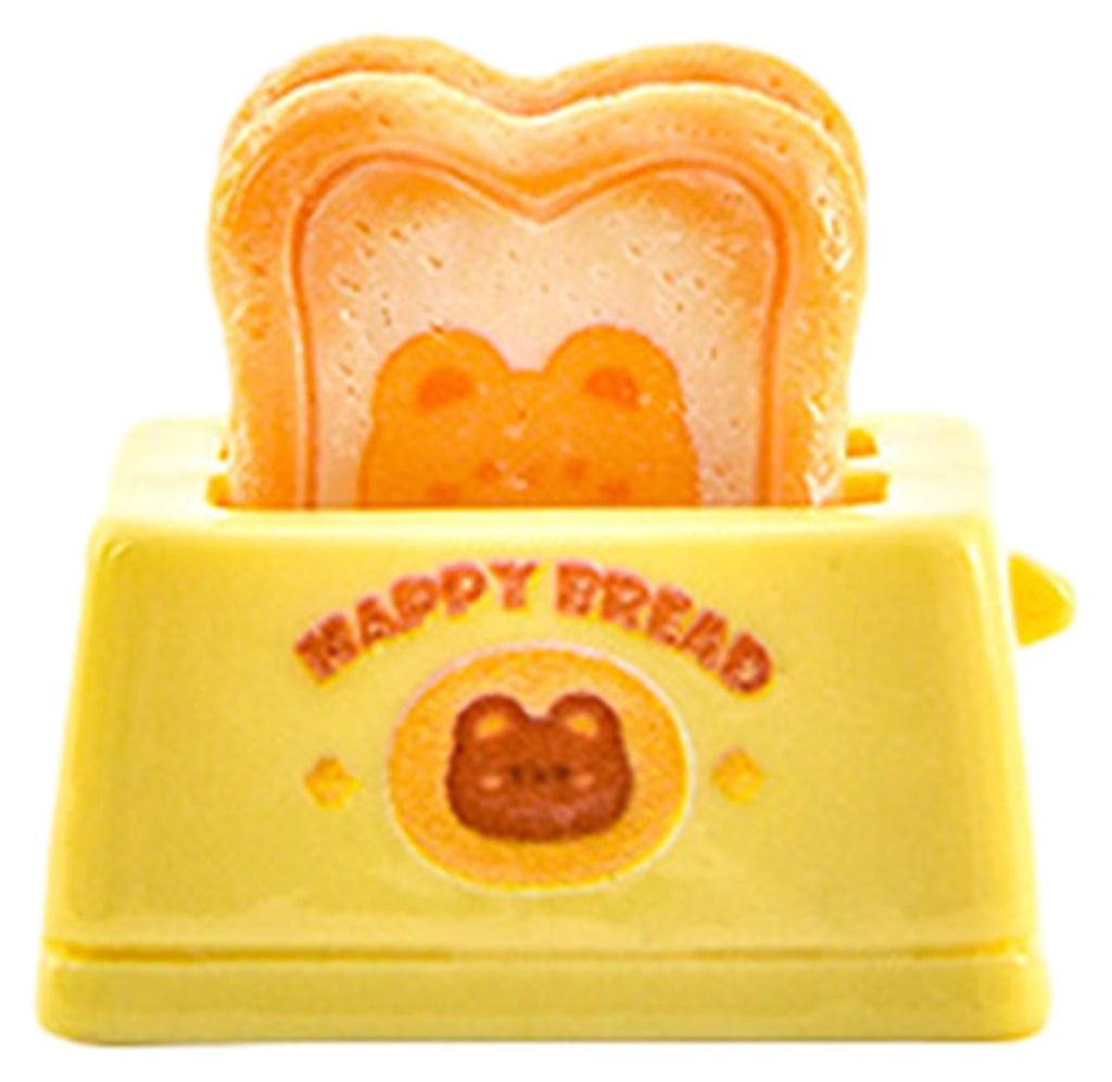Puppenhaus-Miniatur-Toaster-Zubehör, Mini-Küchengerät aus Kunstharz, Brotbackgerät-Modell für Puppenhaus-Frühstücksszene C