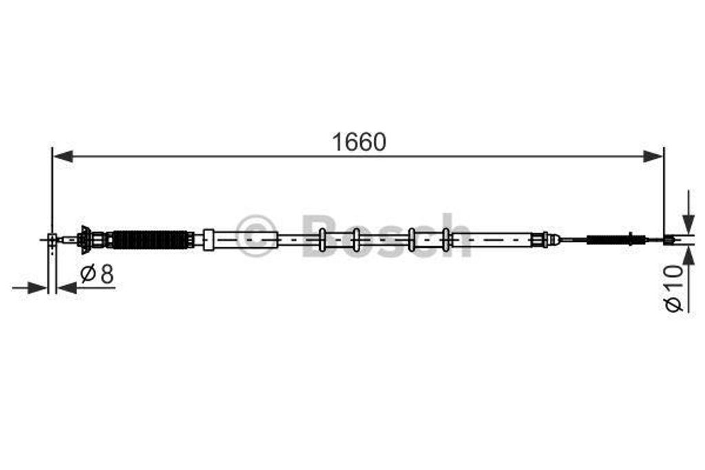 Bosch Seilzug, Feststellbremse Rechts 1 987 477 973 Produktbild 