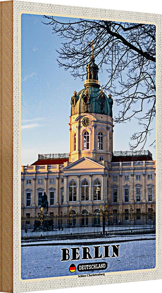 Holzschild Städte Berlin Schloss Charlottenburg 20x30cm