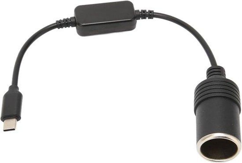Câble d'alimentation USB-C et allume-cigare 12 V avec prise Image du produit 