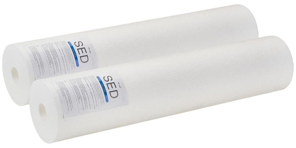 SucceBuy 2 Stück Ersatzkartuschen für Wasserfilter, 115 x 507 mm Polypropylen-Sedimentfilter für 3-stufige Wasserfiltersysteme, reduziert Chlor ...