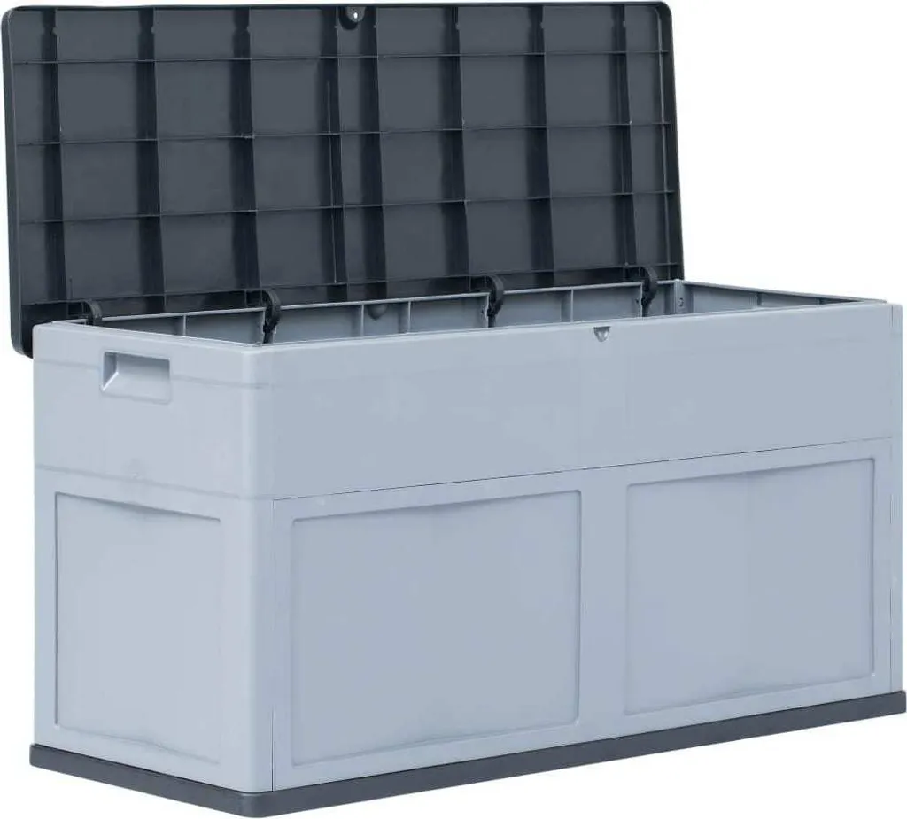 Baule SYFAX 320L Grigio-Nero - Box Portaoggetti Montaggio Facile