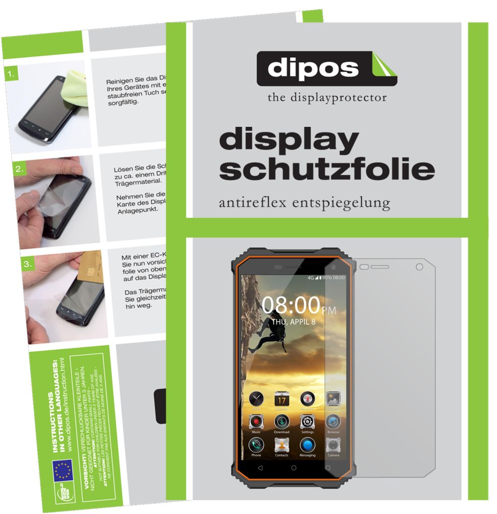 2x Schutzfolie für Phonemax Rockey 2 matt Displayschutzfolie Display Schutz
