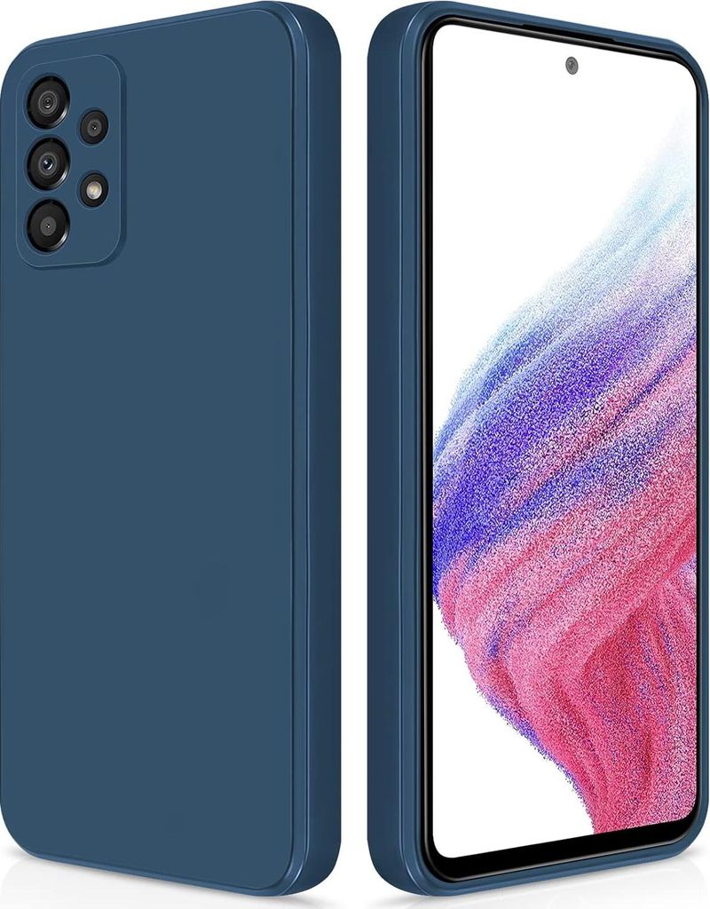 Silikonhülle für Samsung Galaxy A53 5G Hülle Marineblau Matt Leicht