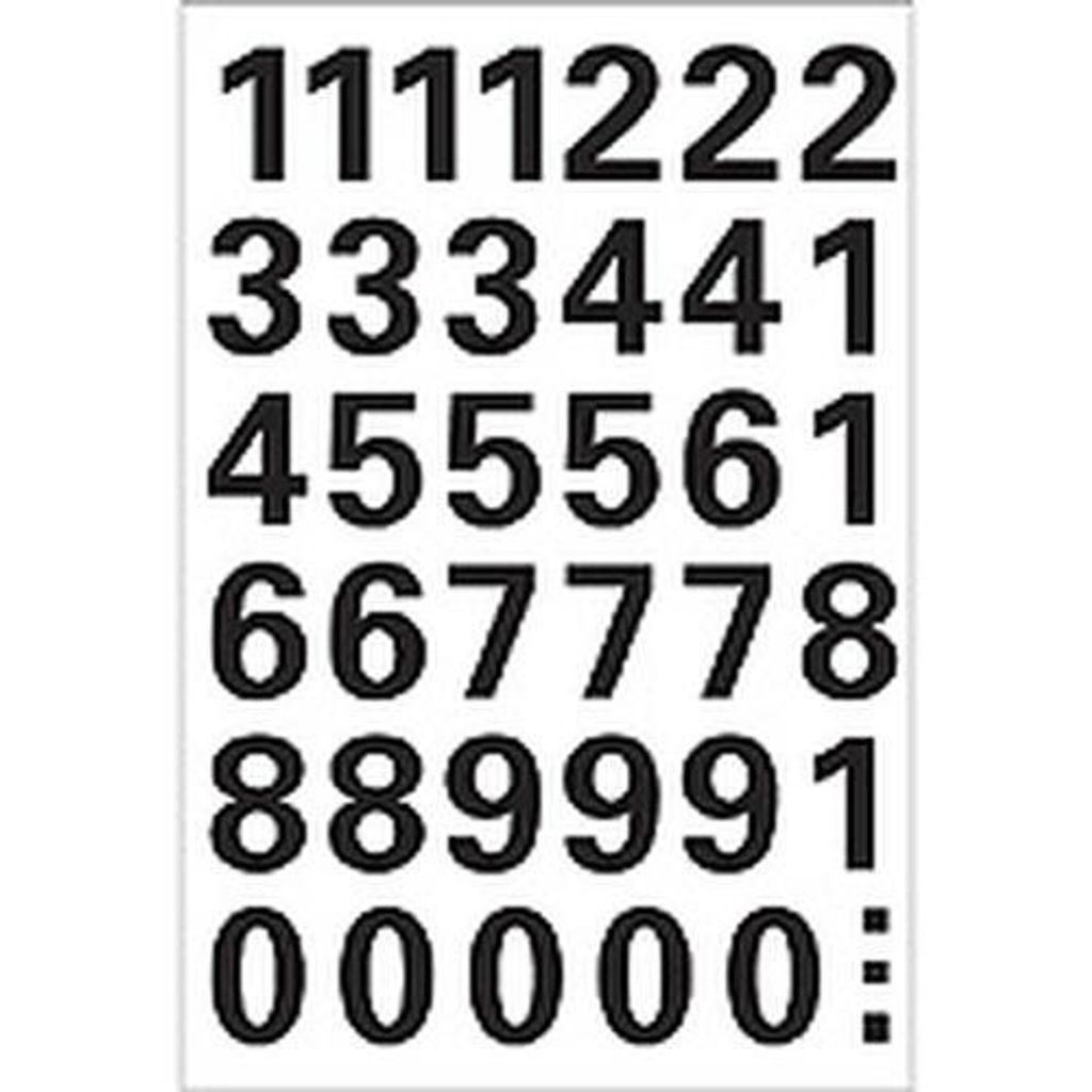Herma Numbers 15mm 0-9 weatherproof film black 1 sheet