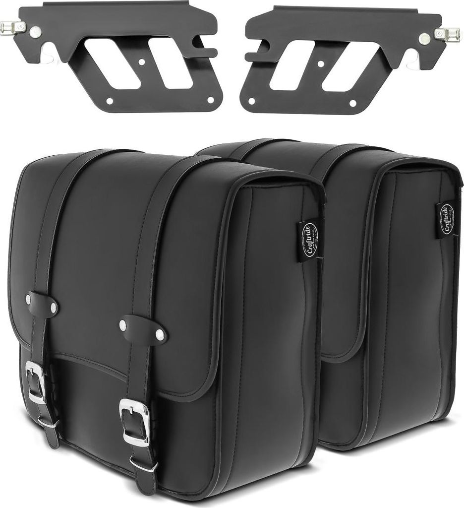 Set 2x Satteltaschen mit Halter QL passend für Honda Rebel 1100 CMX 21
