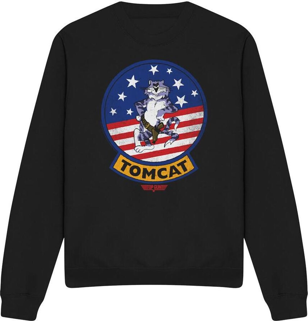 Top Gun - "Tomcat" Sweatshirt für Herren/Damen Uni TV13112 (S) (Schwarz)