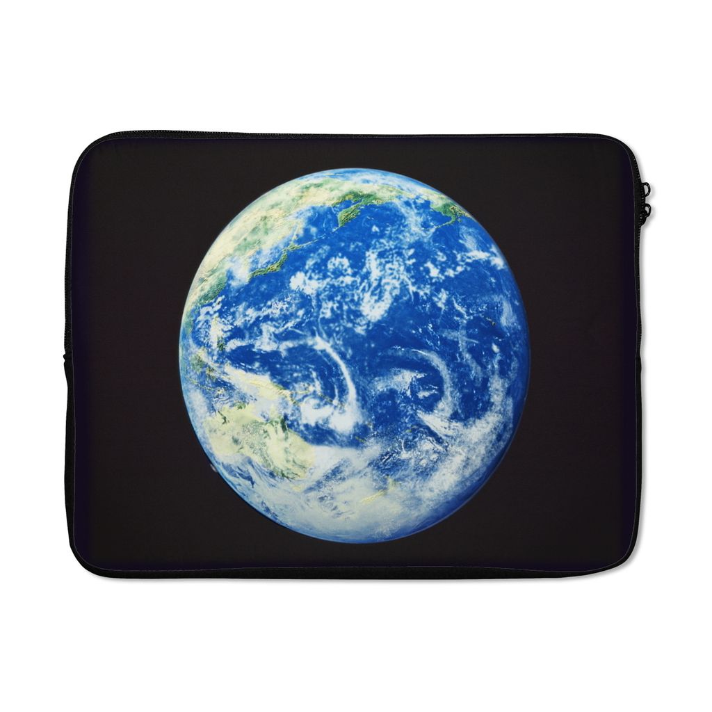 MuchoWow Laptop Hülle 17 Zoll Laptoptasche Satellitenbild eines Ozeans auf der Erde - Zipper - Schutzabdeckung