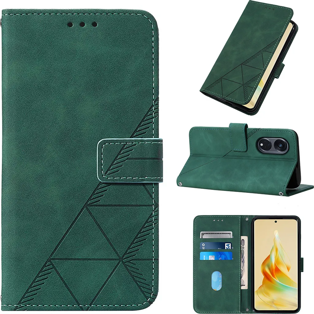 ZONNAVI Cover per Oppo A78 5G, Flip Custodia Pelle PU con [Slot Cart] [Supporto Stand] [Magnetica], Cover a Libro Portafoglio per Oppo A78 5G (Grigio