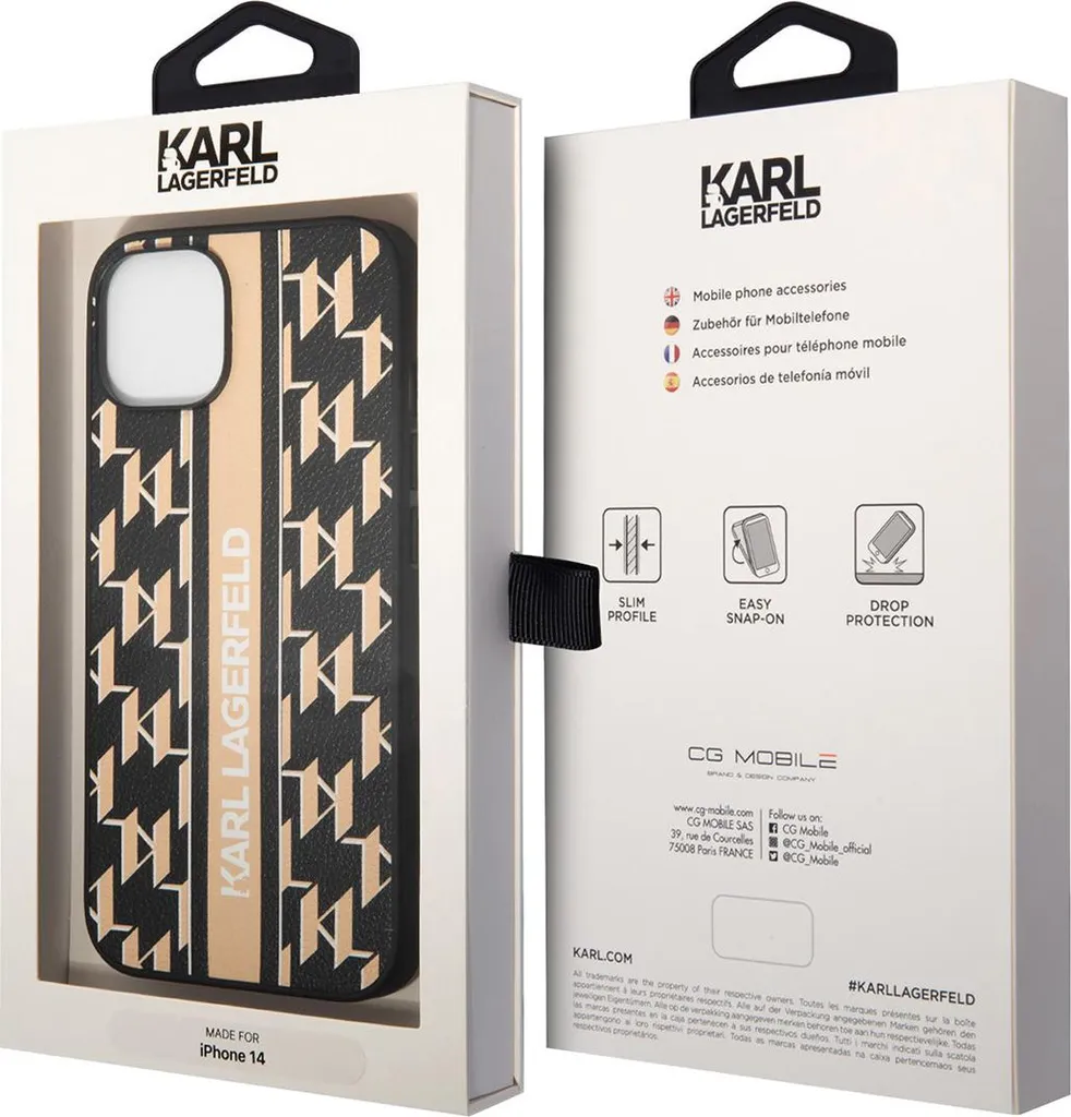 Custodia Rigida iPhone 14 Plus Karl Lagerfeld Marrone Monogram - 16