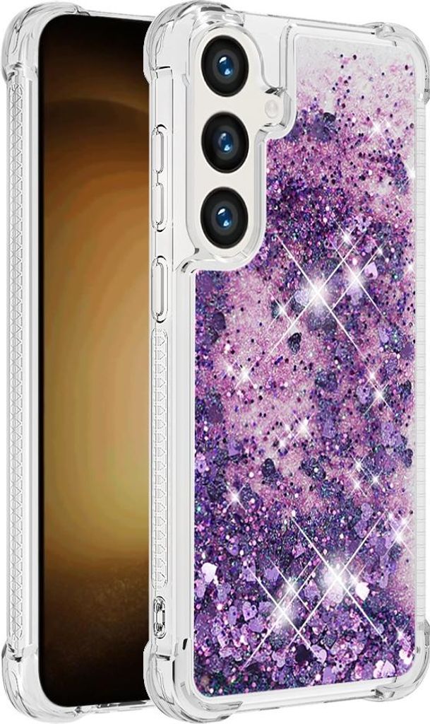 Samsung Galaxy S25 FE Hülle - Coverup Liquid Glitzer Back Cover - Violett