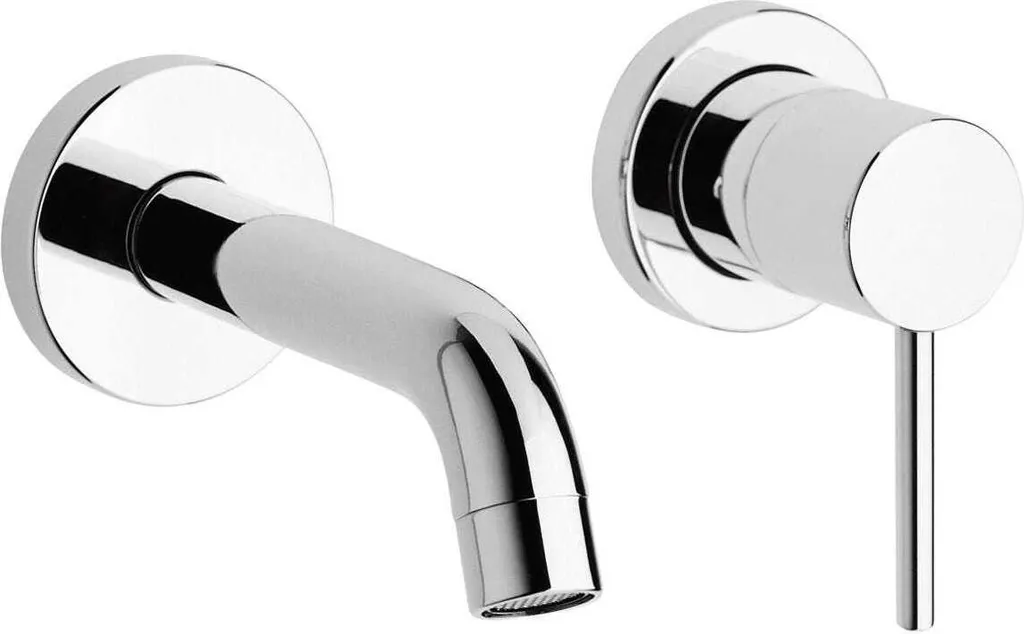 Salice Rubinetto Lavello a Muro Incasso - Ottone Cromato Professionale