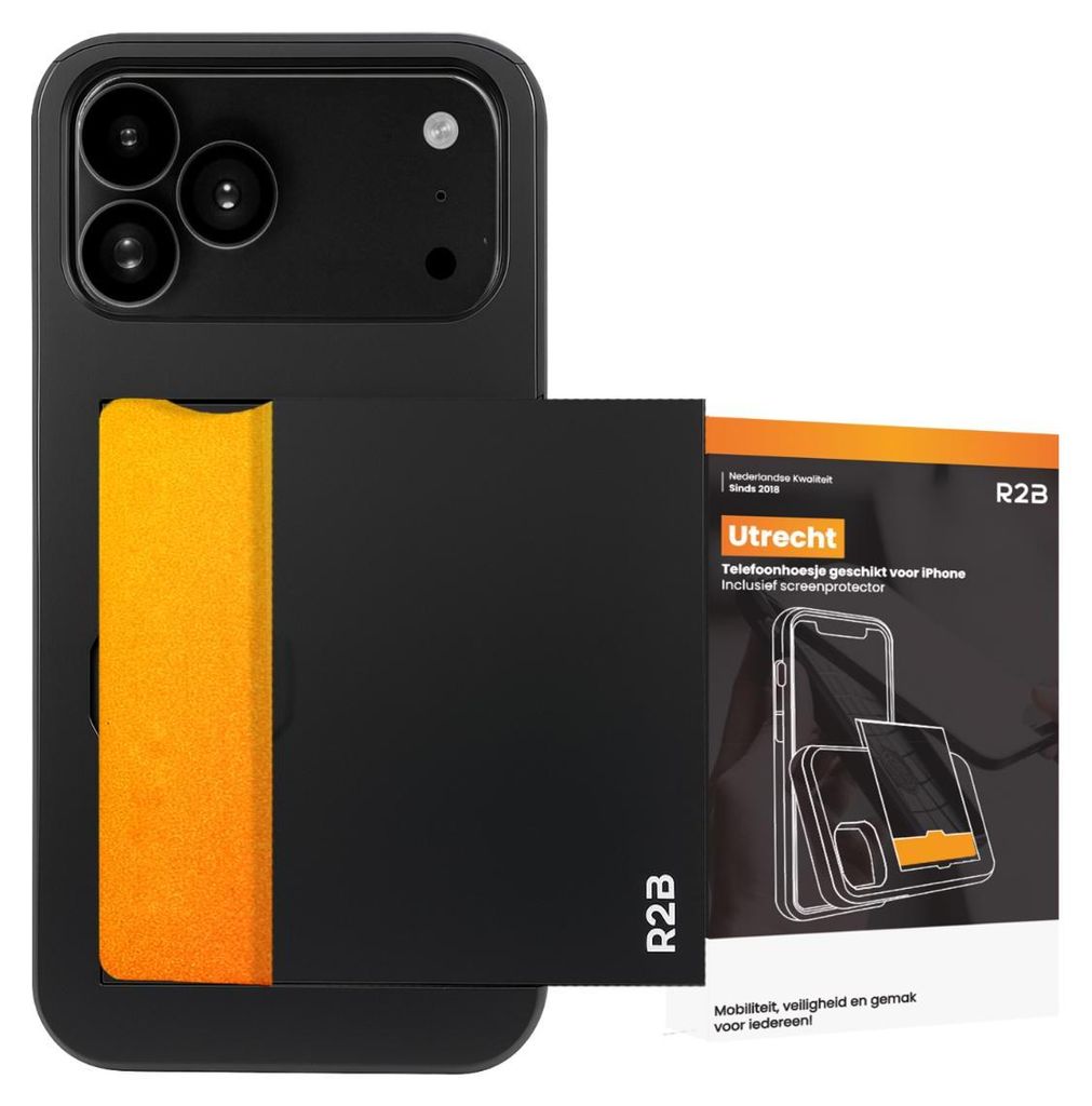 R2B Handyhülle für iPhone 17 Pro mit Kartenfach – Platz für Produktbild 