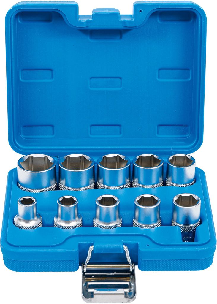 BGS 2434 Steckschlüsseleinsatz-Set 12,5 (1/2), in ZOLL, 10-tlg.