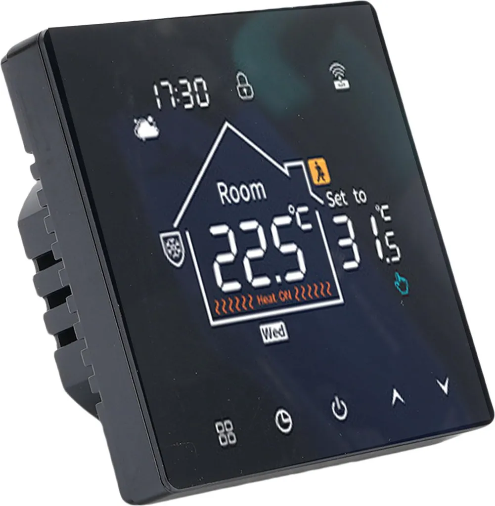 Thermostat Programmable LCD pour Chaudière à Eau - Modèle Classique Noir - 6