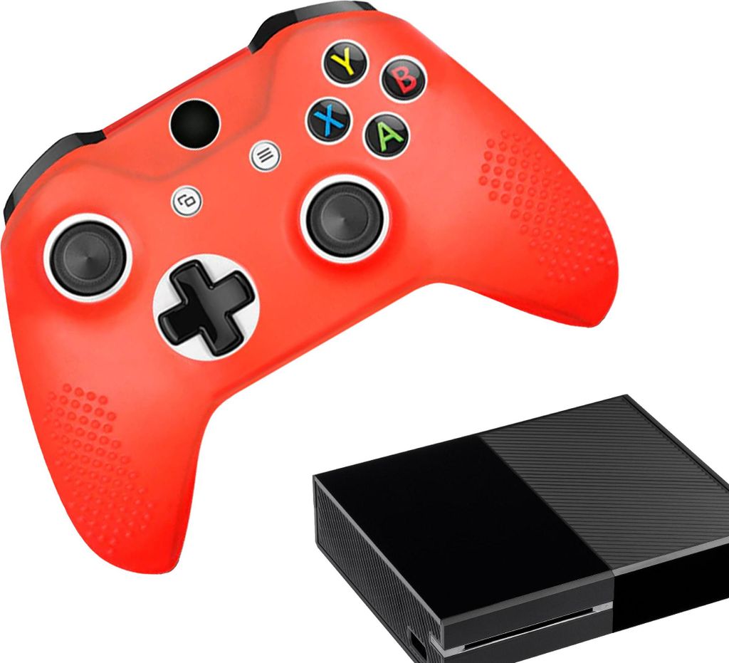 Xbox One Hüllen & Skins - Performance Gaming Hülle - Soft Grip Covers - Anti-Rutsch Controller Zubehör - Rot