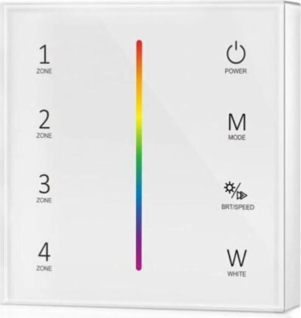 Variateur Tactile Multi-Zone RF en Saillie - Commande Couleur RGB