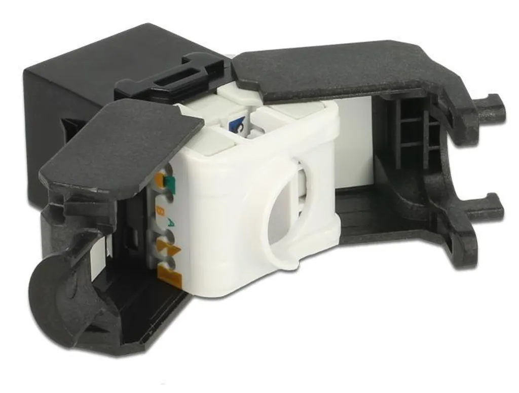 DELOCK Keystone RJ45 Cat6a Buchse 8P/8C schwarz ungeschirmt - 5