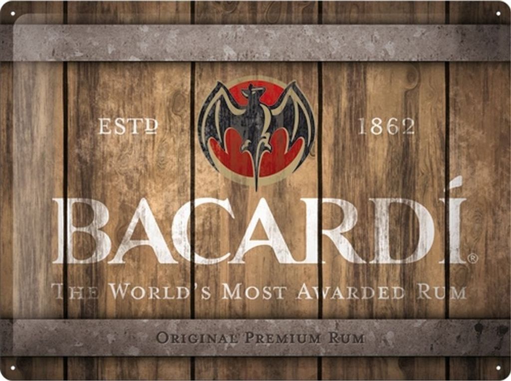 Nostalgic-Art - Plechový talíř 30 x 40 cm - Bacardi - Logo Obrázek produktu