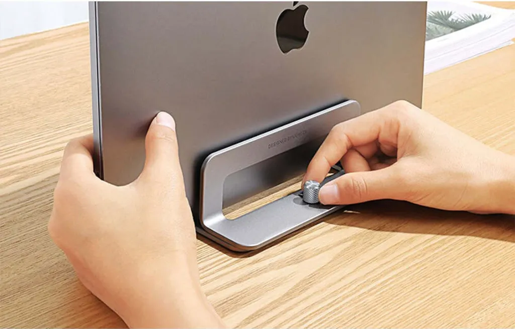 Support Vertical PC Portable Aluminium Ajustable avec Base Thermique Stable - 23