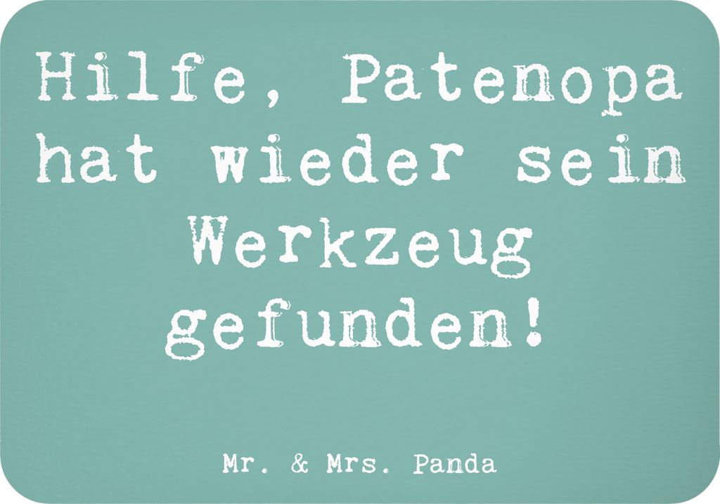 Mr. & Mrs. Panda magnet Spruch Patenopa Abenteuer - Meeresbrise - Geschenk, zettelhalter, Handwerk, Humor, tafelmagnet, Großvater, Liebe, Patensch...