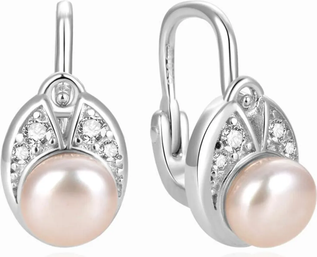 Boucles d'oreilles en argent et perles de rivière AGUC2579DP Chic