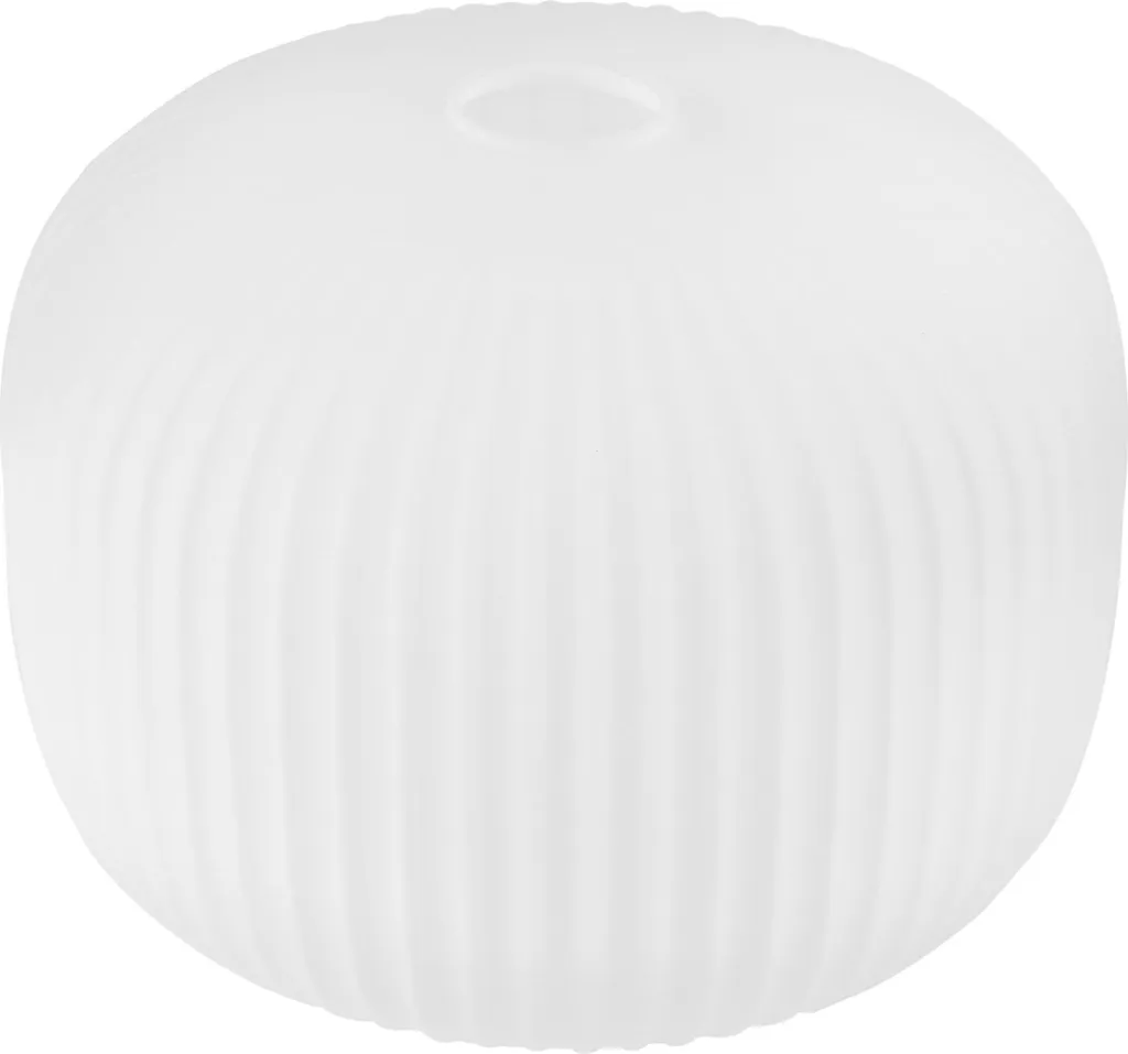 Paralume Riffle bianco cilindrico 25 cm – elegante paralume in vetro per un'illuminazione di classe