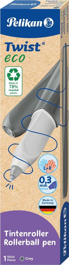 Pelikan Twist eco Tintenroller für Rechts- und Linkshänder, Produktbild 