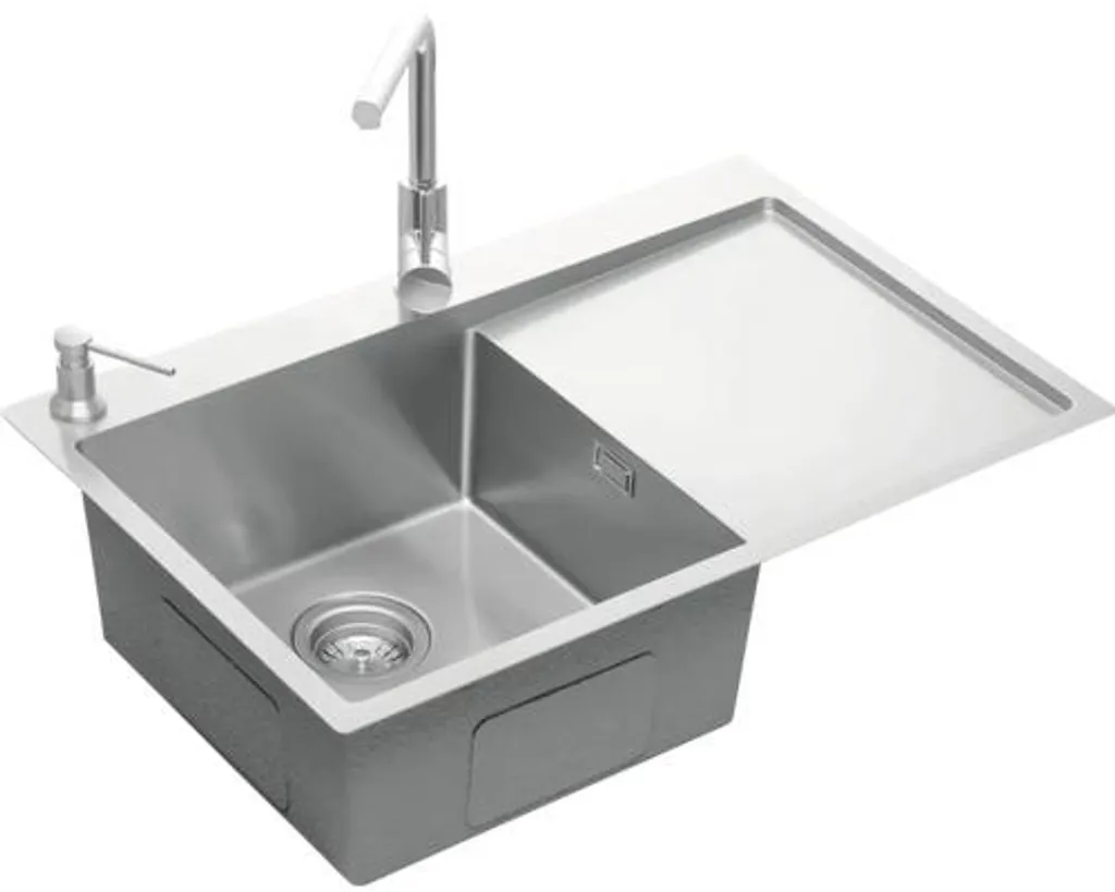 Évier en inox Concept NANO Coat DNN1045ssl 500 x 780 mm avec égouttoir