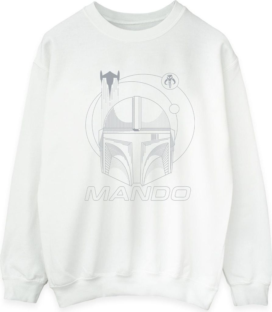 Star Wars - "The Mandalorian" Sweatshirt für Herren BI46690 (M) (Weiß)